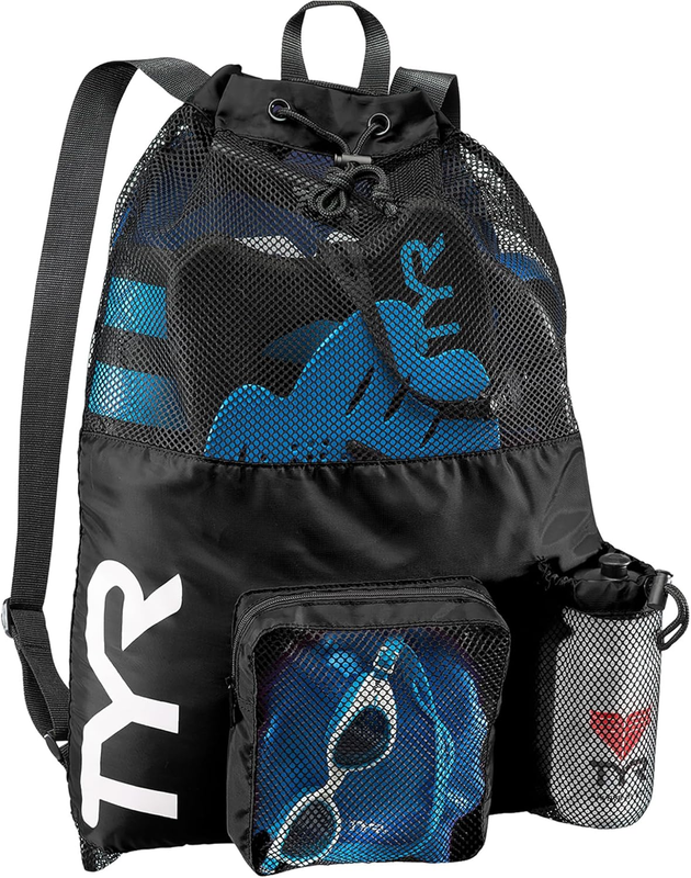 Big Mesh Mummy Backpack for Swim, Gym and Workout Gear, Black, 40 Liter Capacity5