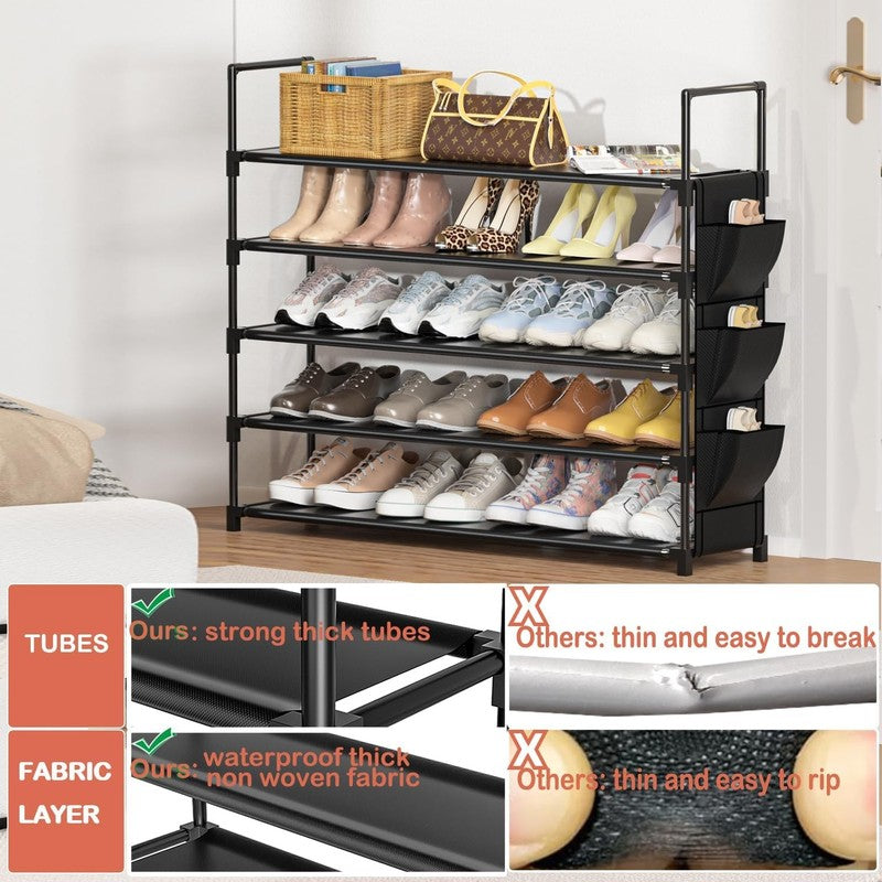 5 Tier Shoe Organizer Rack for Closet, Entryway, Garage, Door, Space Saving, Sho6