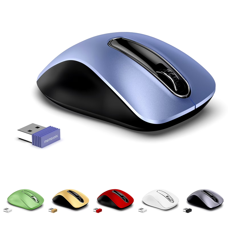 2.4G Wireless Mouse 1400 DPI 5 Button USB Receiver for PC Laptop Navy Blue8