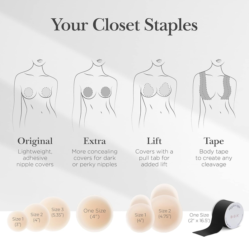 Nipple Covers for Women Reusable Silicone Pasties with Travel Case Lift6