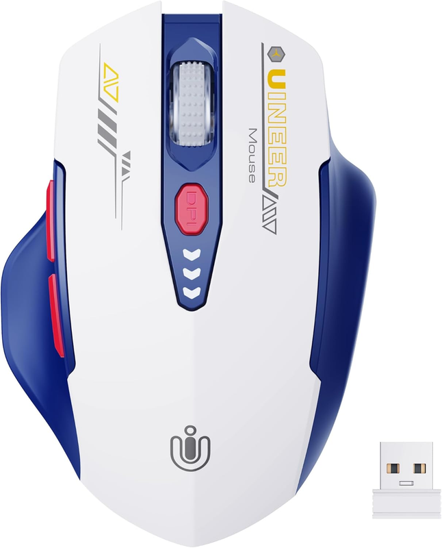 Wireless Mouse Rechargeable 2.4G USB Visible Battery Display 4 DPI Levels8