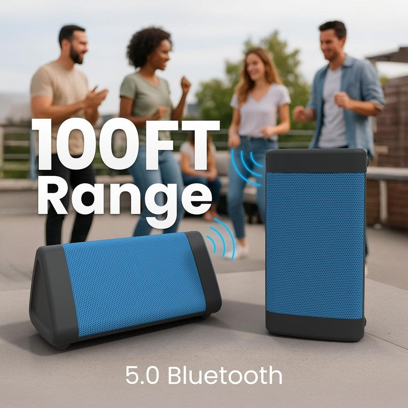 Oontz Angle 3 Bluetooth Speaker, 10W, IPX5, 100Ft Range, Bluetooth 5.0, Blue5