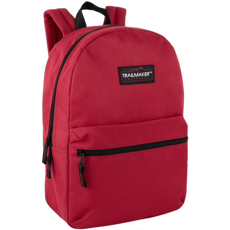 17 Inch Classic Backpack Red School Travel Work Gym Bookbag9