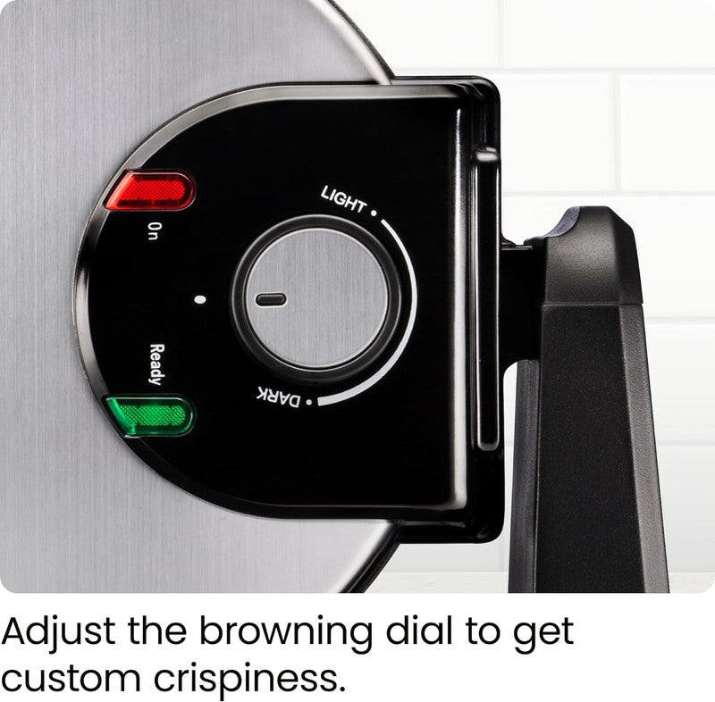 Rotating Belgian Waffle Maker 180° Flip Nonstick Adjustable Timer Stainless4