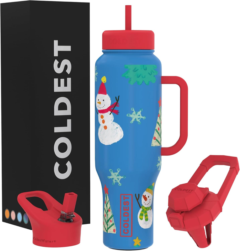 Coldest 46oz Insulated Tumbler with Handle Straw Leak Proof Stainless Steel Cup9