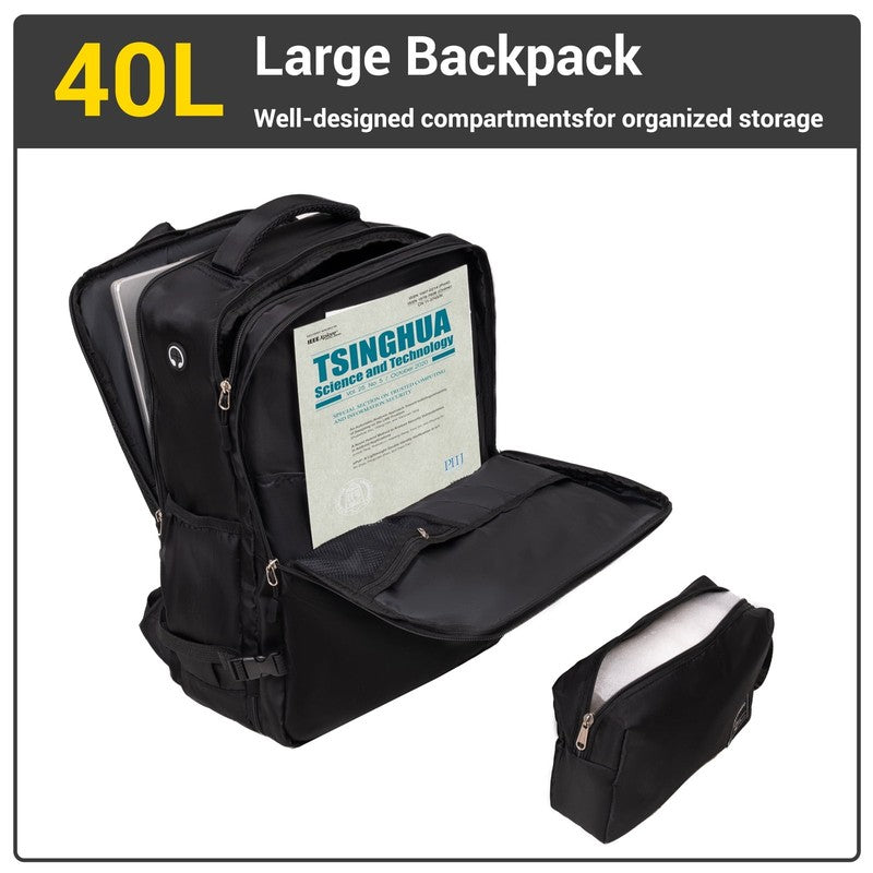 6-Piece Hardshell Luggage Set - Lightweight Suitcase with Carry-On Backpack, Duf2