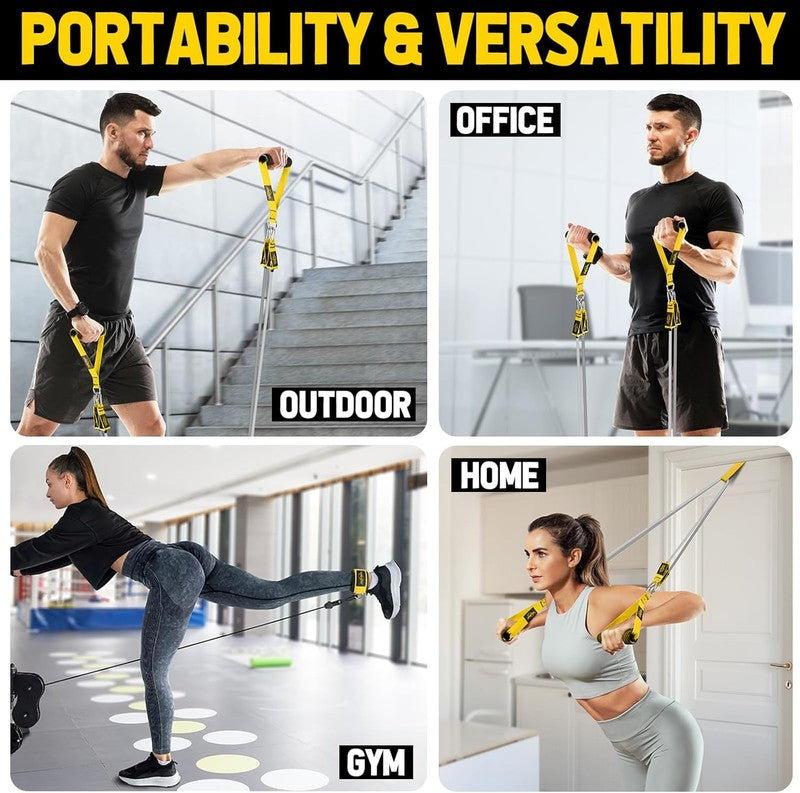 Resistance Bands Set w/ Handles Door Anchor Ankle Straps Home Gym Workout4