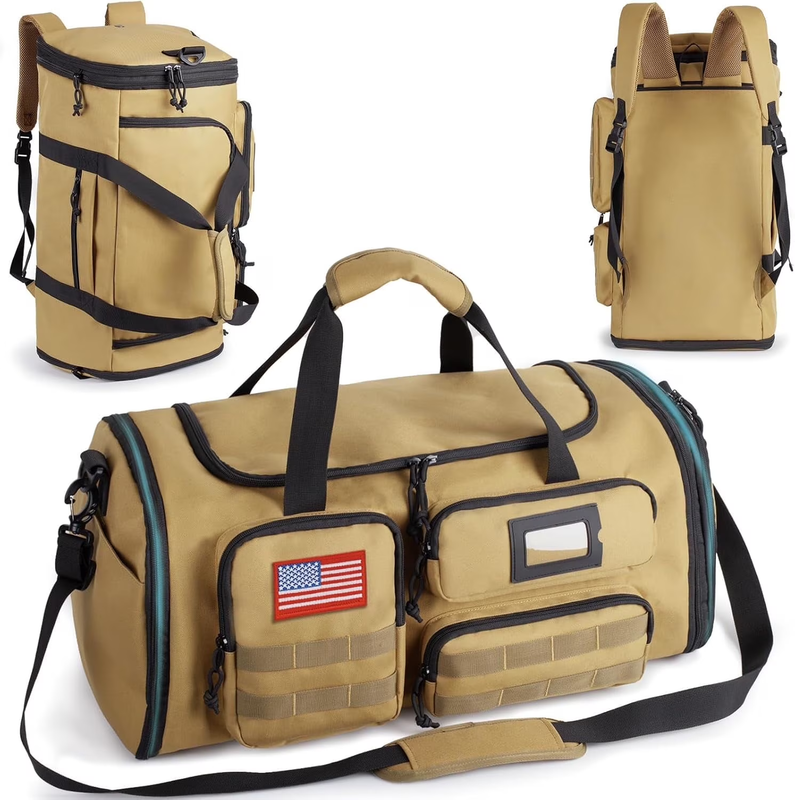 58L Sports Travel Duffle Bag with Shoes Compartment,Water Resistant Sports Gym2