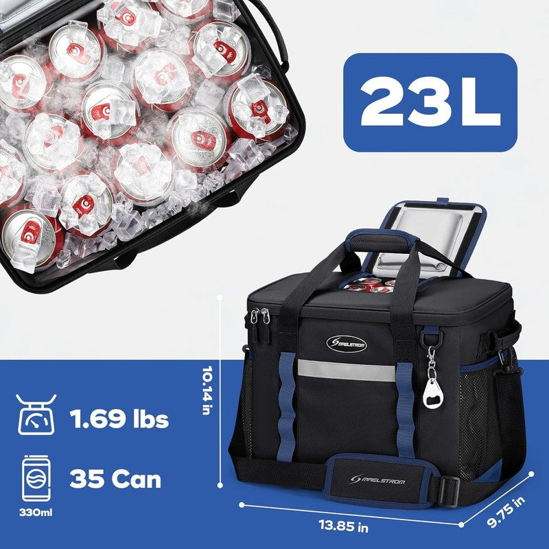 Collapsible Soft Cooler Bag 35 Cans Leakproof Beach Camping Cooler4