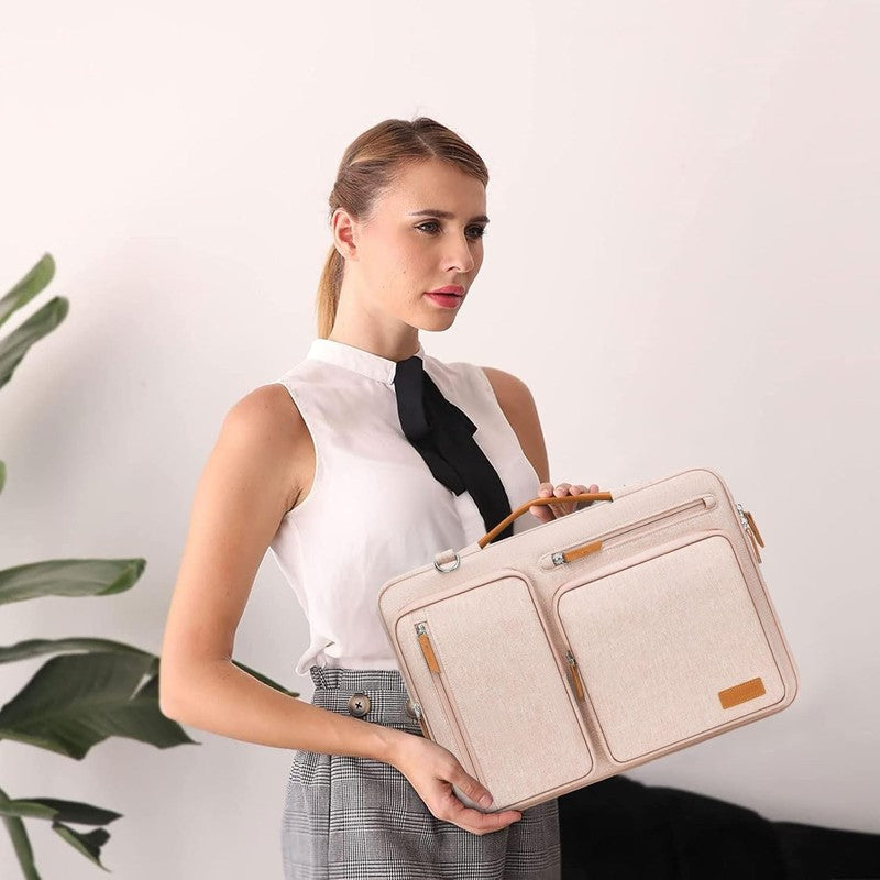 15.6 Inch Laptop Shoulder Bag 360 Protective Messenger 4 Zipper Pockets1