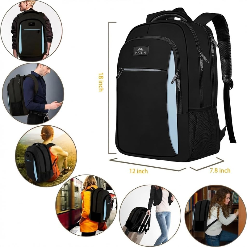 15.6" Laptop Backpack Anti Theft Business Travel Water Resistant Bag2
