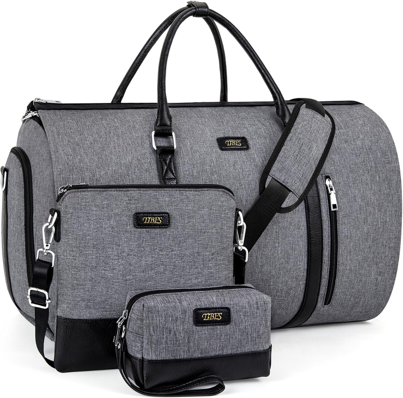 2in1 Garment Duffle Bag Shoe Compartment 4Pc Set Travel Carry On8