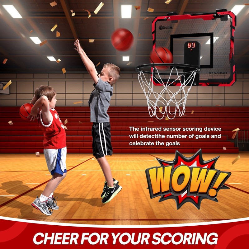 Basketball Hoop Indoor for Kids 15.7" X 11.8" - Automatic Scoring Basketball Hoo1