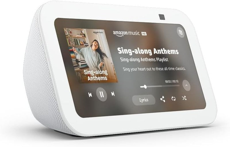 Echo Show 5 - Smart Display with Enhanced Sound, Glacier White, New Model1