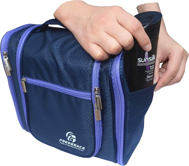 Hanging Toiletry Bag Extra Large Travel Organizer Waterproof Nylon Dark Blue3