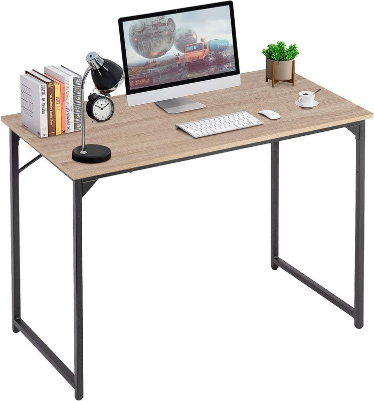 39 Inch Computer Desk,Sturdy Laptop Table for Home Office for Adults, Nature2