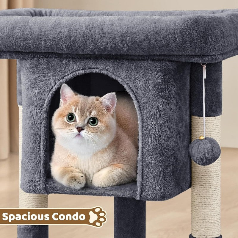 23.5" Cat Tree Tower with Condo, Sisal Scratching Posts & Activity Center7