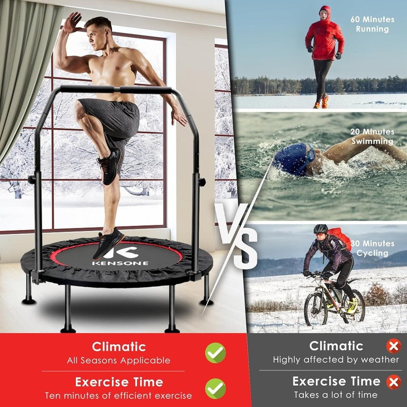 KENSO 40"/48" Foldable Mini Trampoline for Kids & Adults, Max Load 450 Lbs6