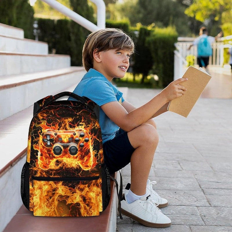 17in Gamer Backpack for Boys Kids Teen School Bookbag Large Capacity1
