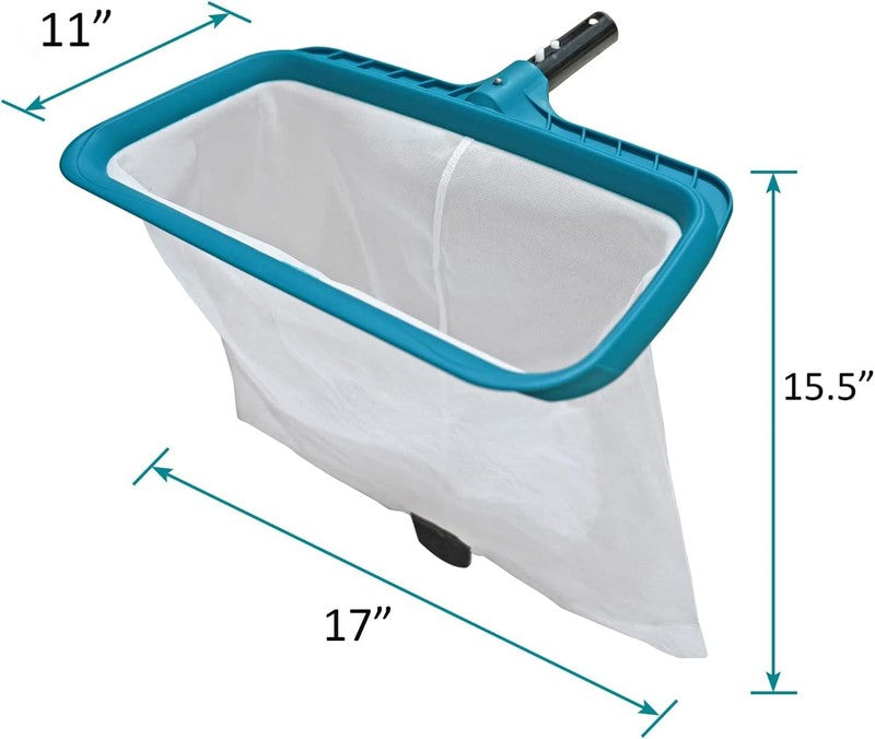 Professional Pool Skimmer Net, Heavy Duty Swimming Leaf Rake Cleaning Tool with 5