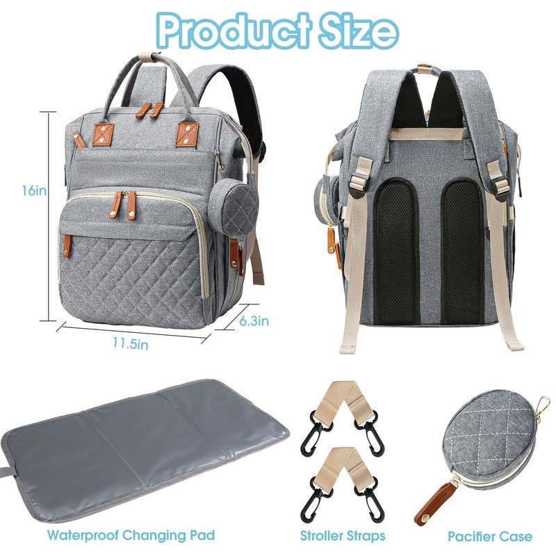 3 in 1 Diaper Bag Backpack w/ Changing Pad & Insulated Pocket – Travel7