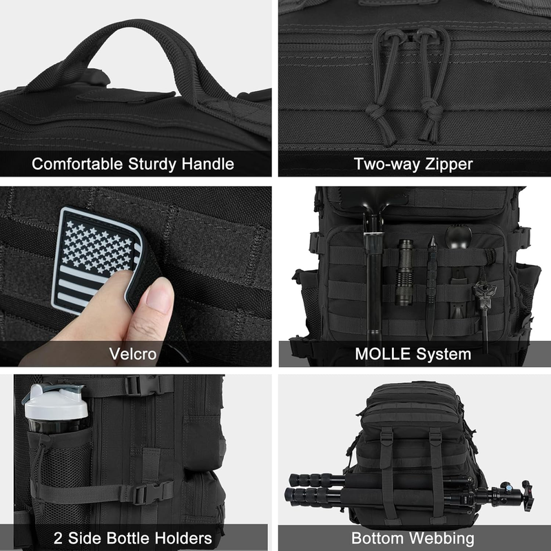 50L Military Tactical Backpack Large Day Backpack for Men Molle Army 3 Days Assa4