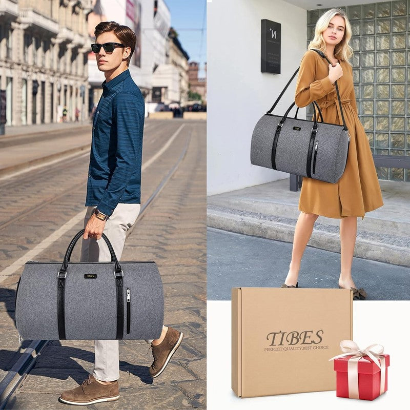 2in1 Garment Duffle Bag Shoe Compartment 4Pc Set Travel Carry On6