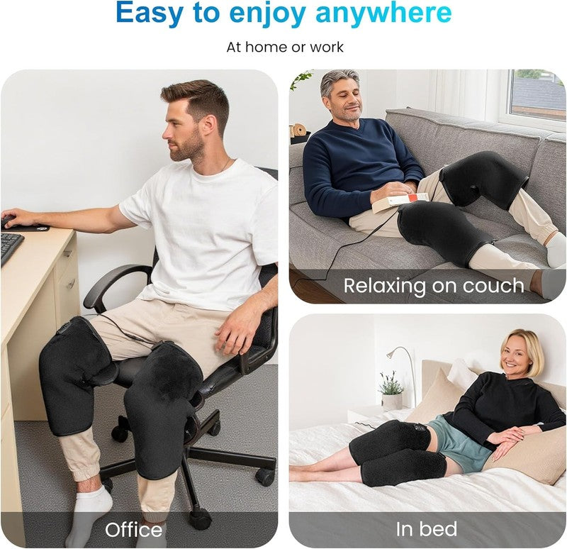 Graphene Heated Knee Massager w/ Vibration Adjustable Knee Wrap Pain Relief6