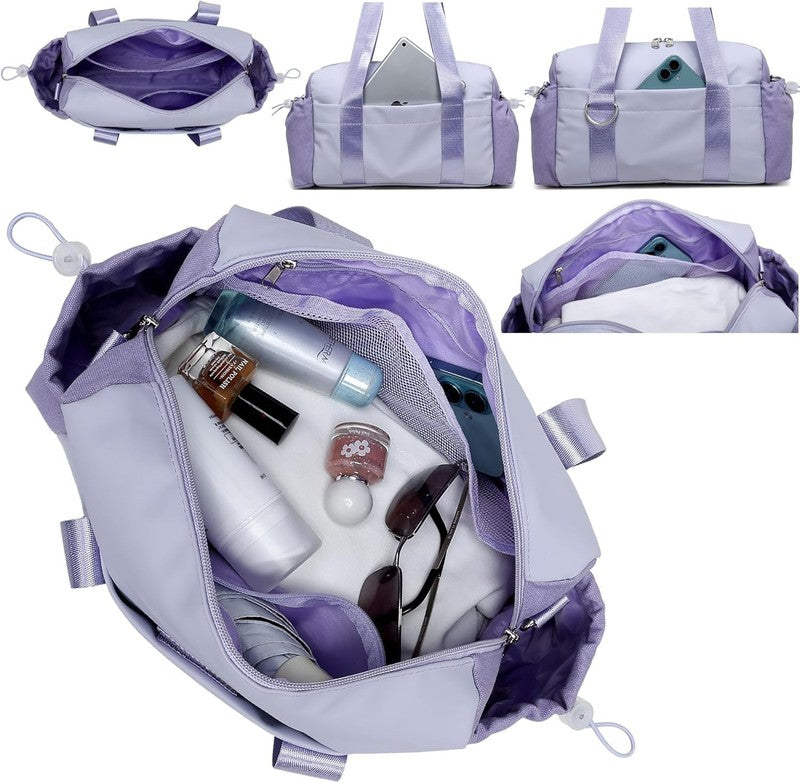 Everyday Mini Gym Bag Women 2.0 Tote Waterproof Travel Duffle Lavender3