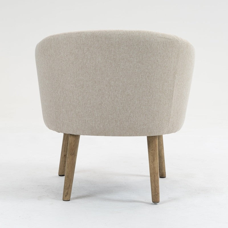 Curved Textured Accent Chair, Beige5