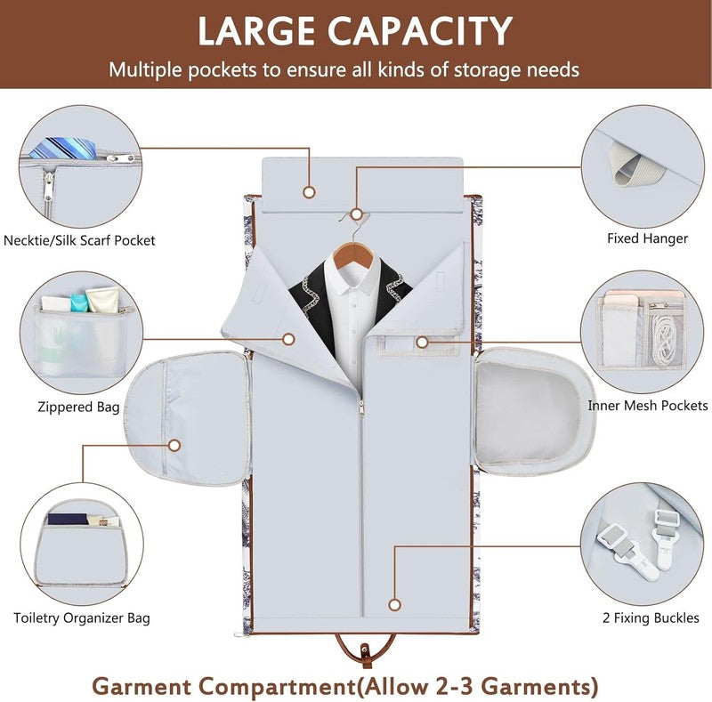 Garment Duffel Bag Travel Convertible Carry On Weekender w/ Shoe Pouch 3Pc Set2