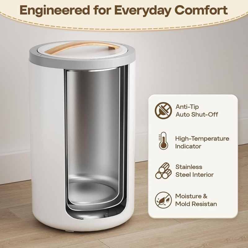 20L Dual-Heat Luxury Towel Warmer w/ Presets, Stainless Steel, Gift-Ready2