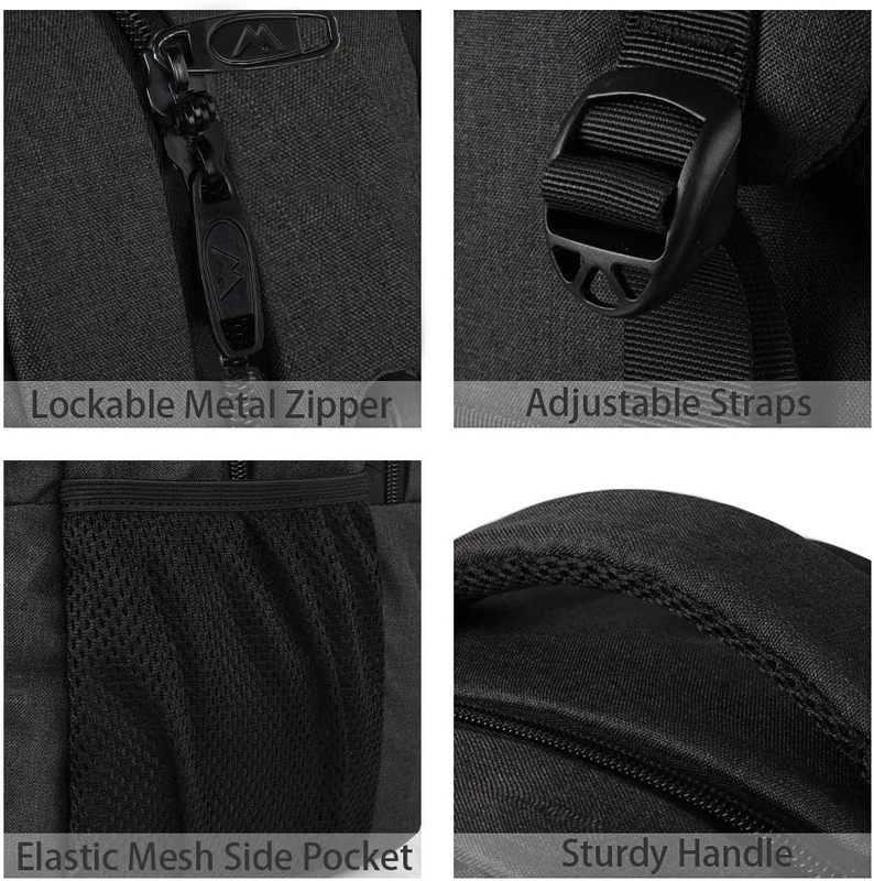 Extra Large 17" Laptop Backpack TSA Friendly Travel Business Bag Black6