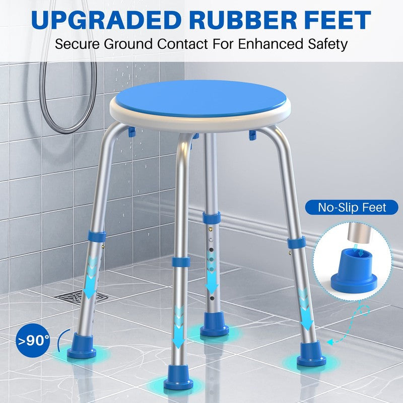 Adjustable Anti-Slip Shower Stool, Tool-Free Bath Chair for Seniors1