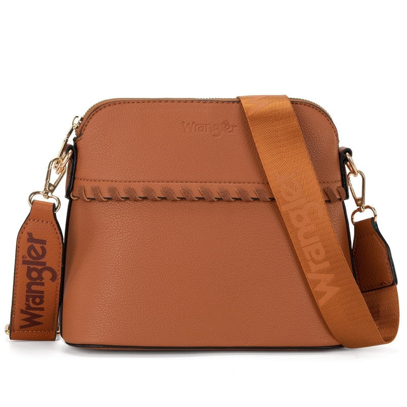 Wrangler 3Pcs Handbags Set Tote Bag & Medium Crossbody Purse & Wallet, Brown3