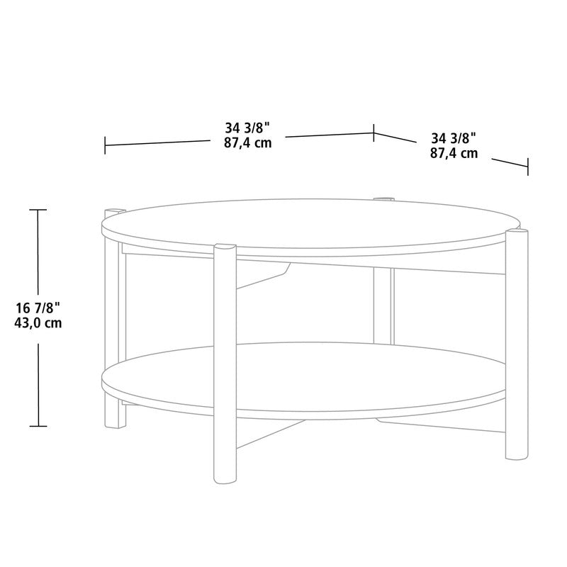 round Modern Dowel Coffee Table, Natural Teak Finish11
