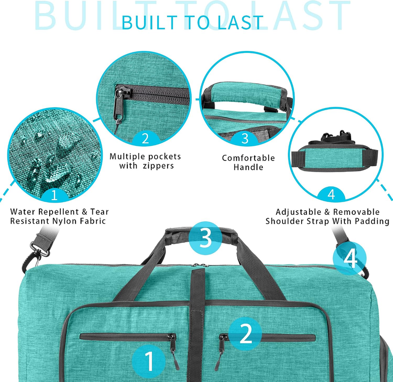 65L 85L 115L Foldable Travel Duffle Bag Weekender Overnight Shoe Compartment3