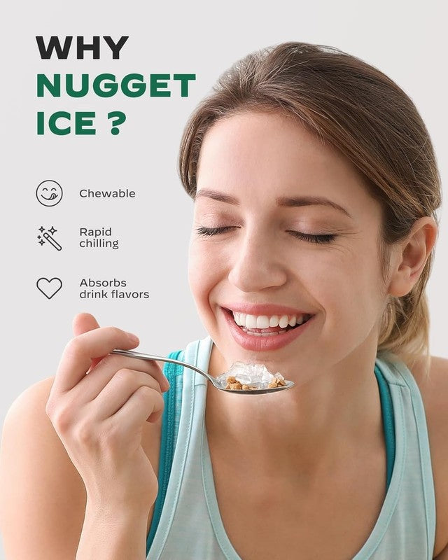 Countertop Nugget Ice Maker, Soft Chewable Ice, Self-Cleaning, 33Lbs/24H1