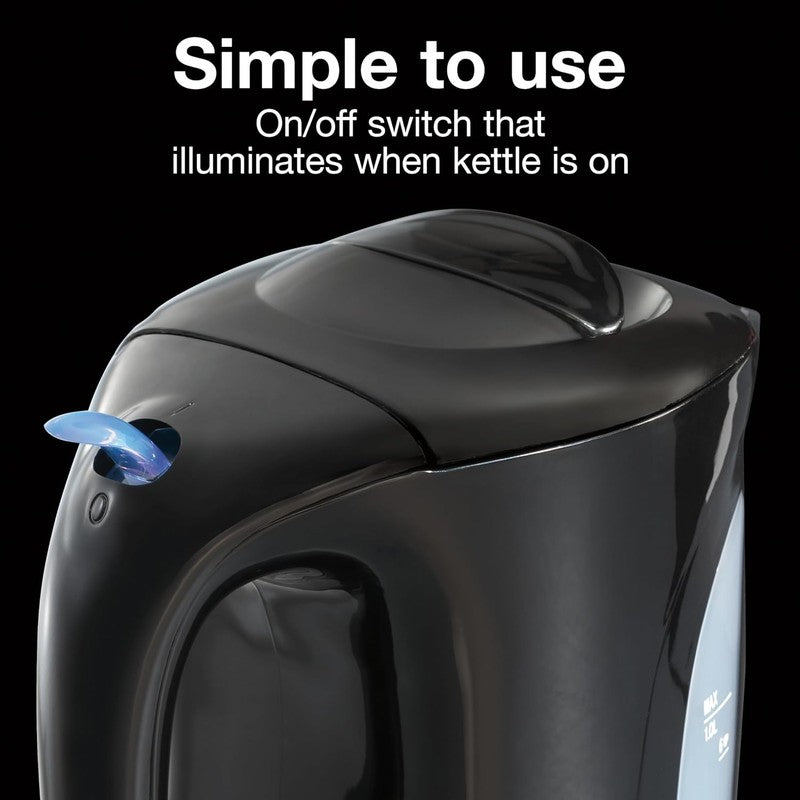 Electric Tea Kettle 1L 1000W Fast Boil Auto Shut Off Boil Dry Protection Black4