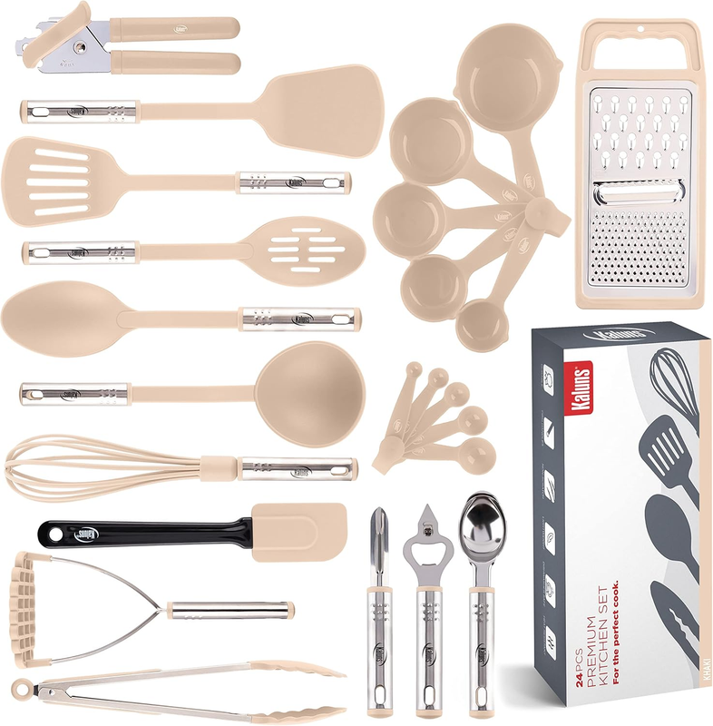 24PC Kitchen Utensil Set Nylon Stainless Steel Cooking Gadgets Tools7
