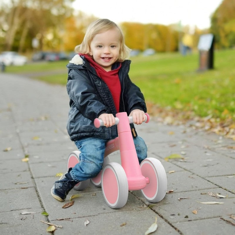 Baby Balance Bike 12 24M, 4 Wheel First Bike for 1 Year Old Birthday Gift Pink7