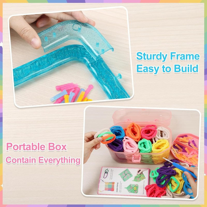 Weaving Loom Kit Toys, DIY Arts and Crafts for Kids and Adults, Ideal Gifts for 1