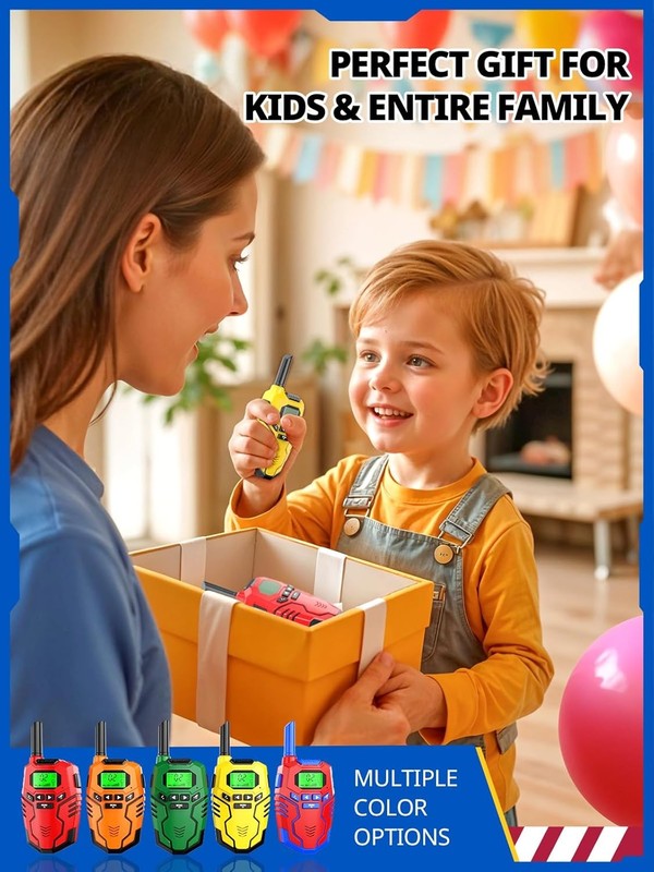 Kids Walkie Talkies 3 Pack Rechargeable Toy Radios Long Range Birthday Xmas6