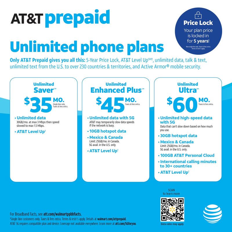 AT&T  Galaxy A16 5G, 128GB, Blue Black   Prepaid Smartphone1