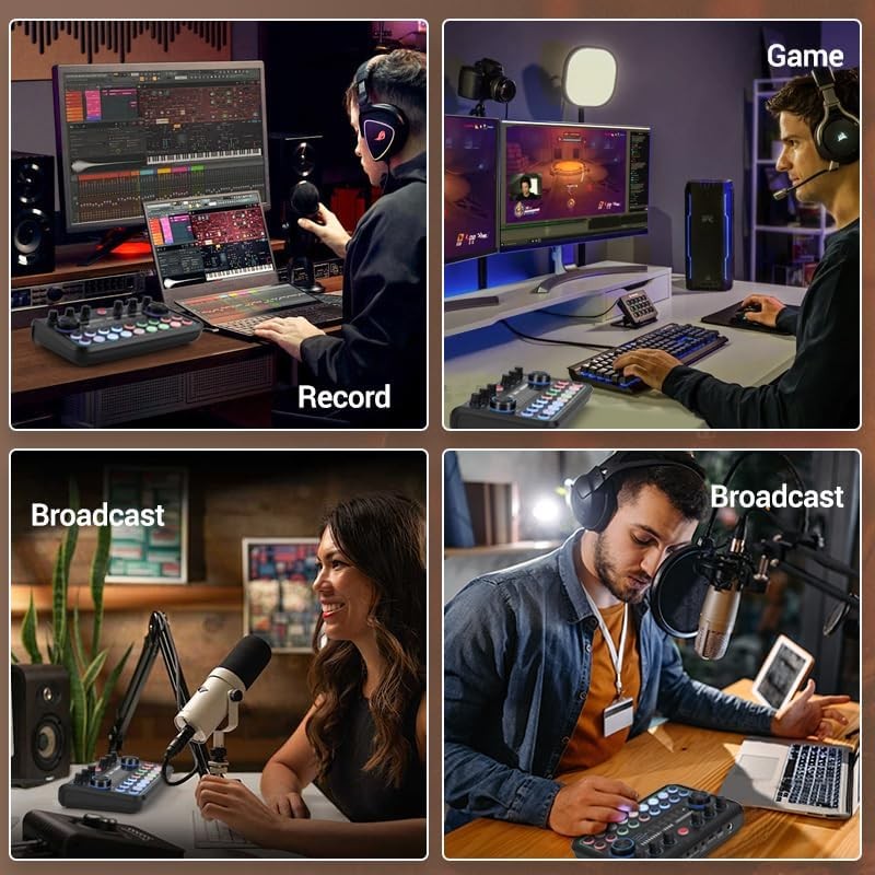 Upgraded 2025 Podcast Equipment Bundle 2 People Audio Interface Mic Studio6