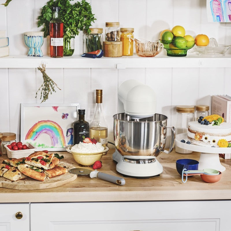 Beautiful 5.3 QT Stand Mixer w/ Flat Beater, White Dough Hook by Drew Barrymore1