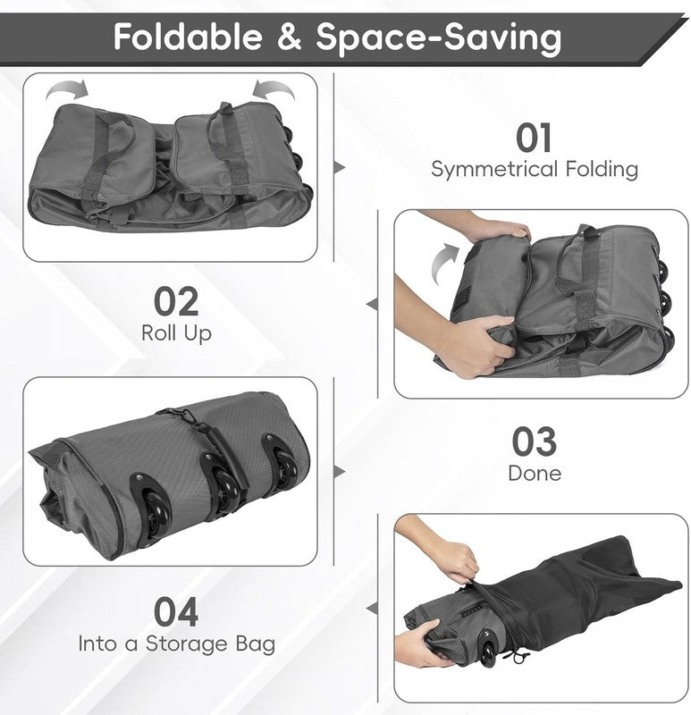 116L Foldable Rolling Duffel Bag 30" Large Travel Camping Outdoors3