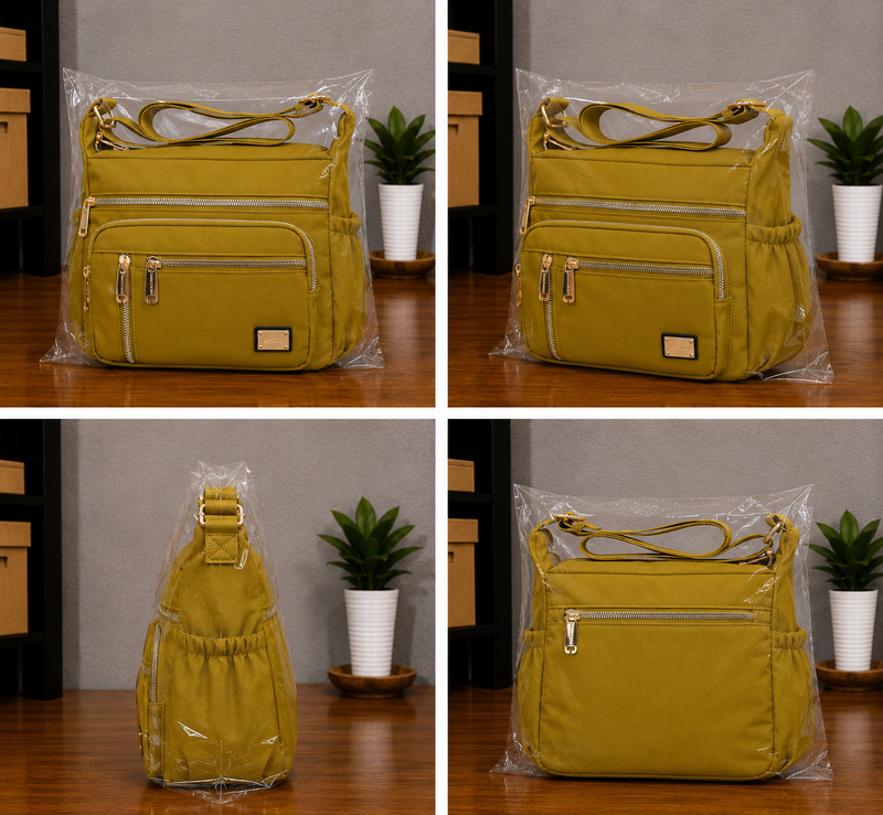 Women's Waterproof Crossbody Messenger Multi Pocket Handbag0