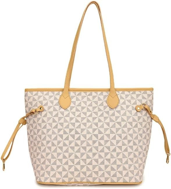 Women PU Leather Tote Bag 2-Pcs Fashion Hobo Shoulder Bags w/ Coin Purses2