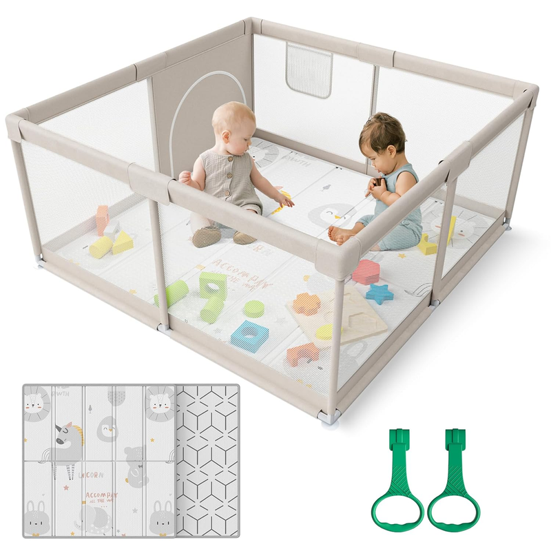 Spacious Baby Playpen with Mat - 47" Play Yard for Infants and Toddlers8